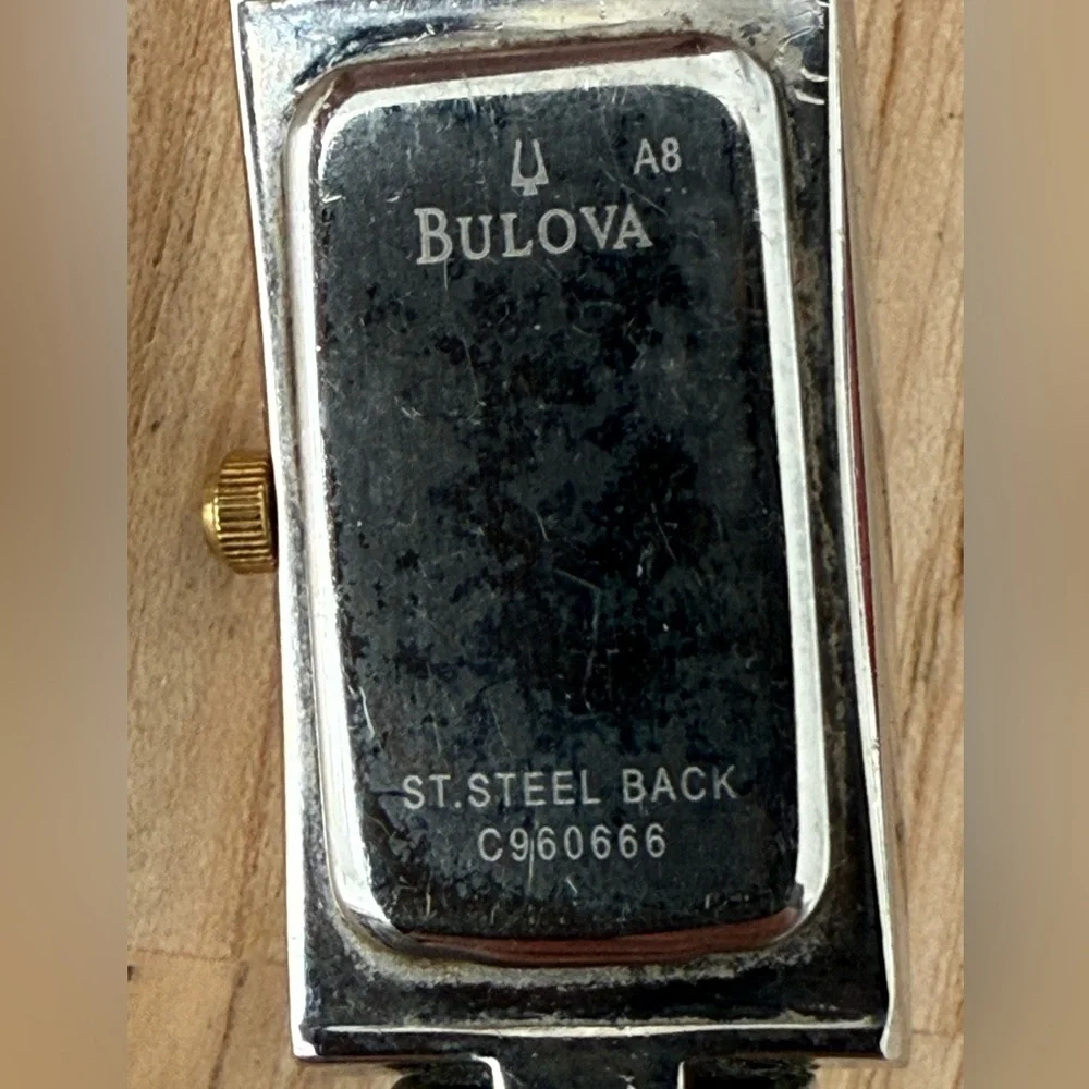 Bulova Luxury Ladies Watch Pearl Dial Two-Tone Stainless Bracelet New Battery
